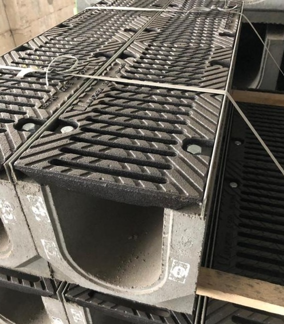 Водоотводные лотки с решеткой. ЖБИ Новосибирск